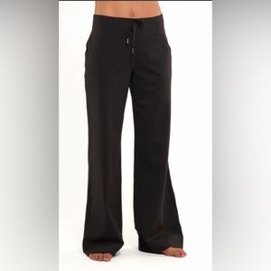 Size 8 Long - Lululemon Still Pants (Black with Pinstripes)